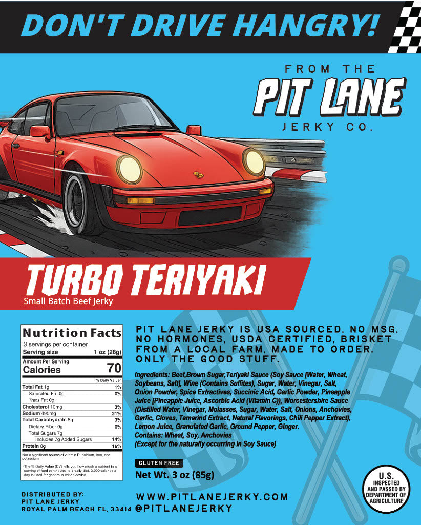 Turbo Teriyaki Craft Brisket Beef Jerky 3oz