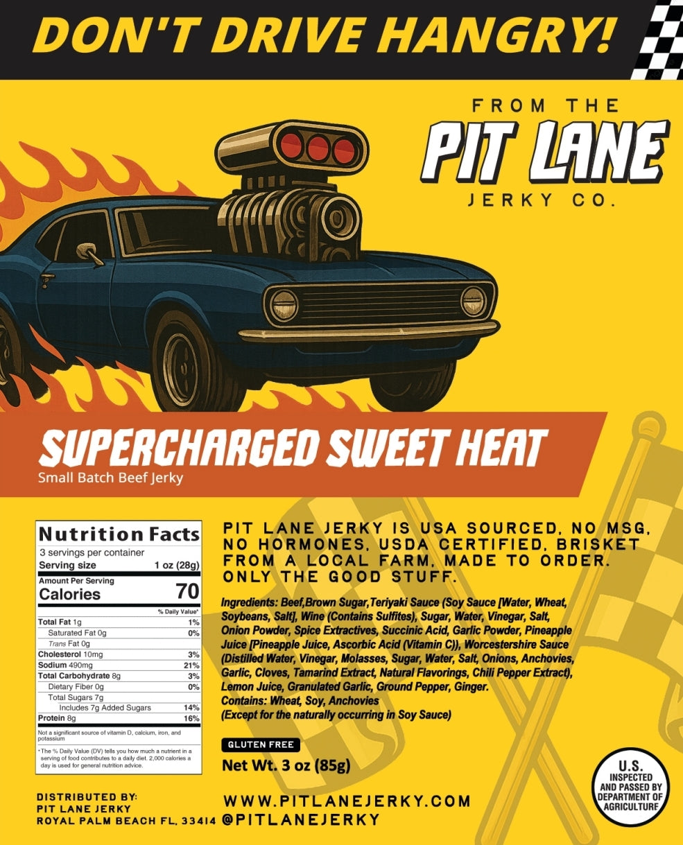 Supercharged Sweet Heat Craft Brisket Beef Jerky 3oz