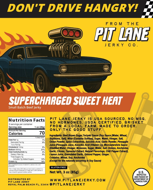 Supercharged Sweet Heat Craft Brisket Beef Jerky 3oz