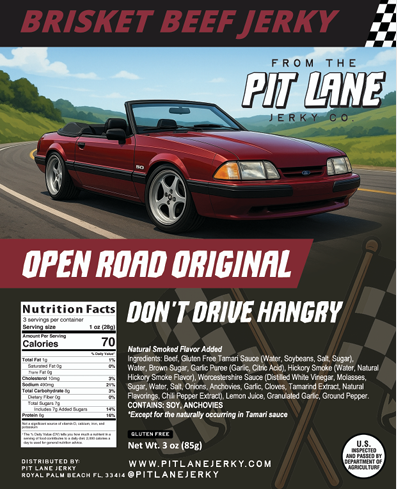 Open Road Original Craft Brisket Beef Jerky 3oz.